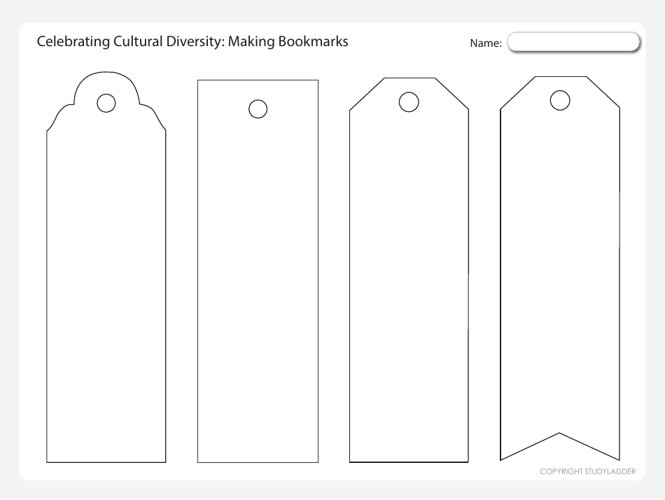 Cultural Diversity Bookmark Templates Preview