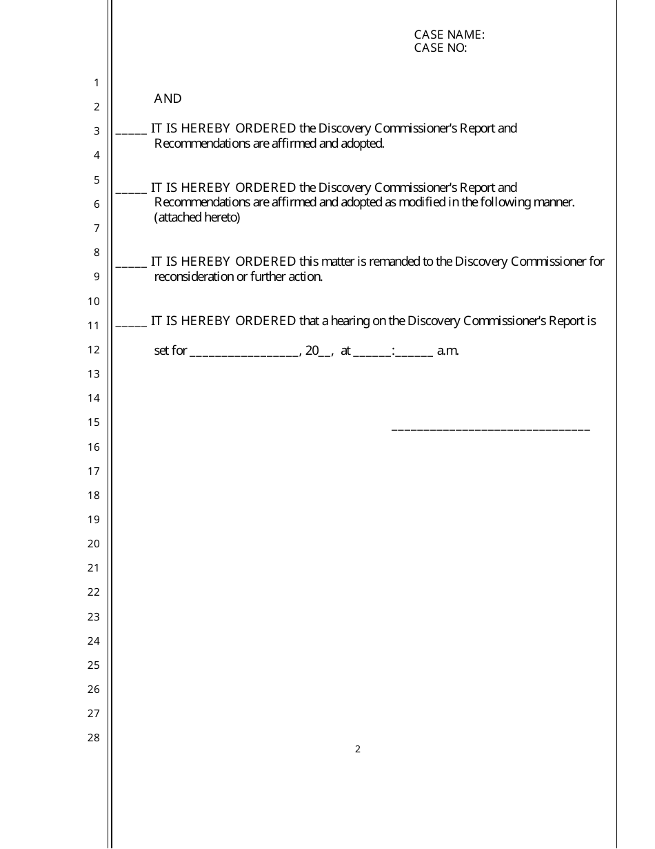 Discovery Commissioners Report and Recommendations - Clark County, Nevada, Page 5