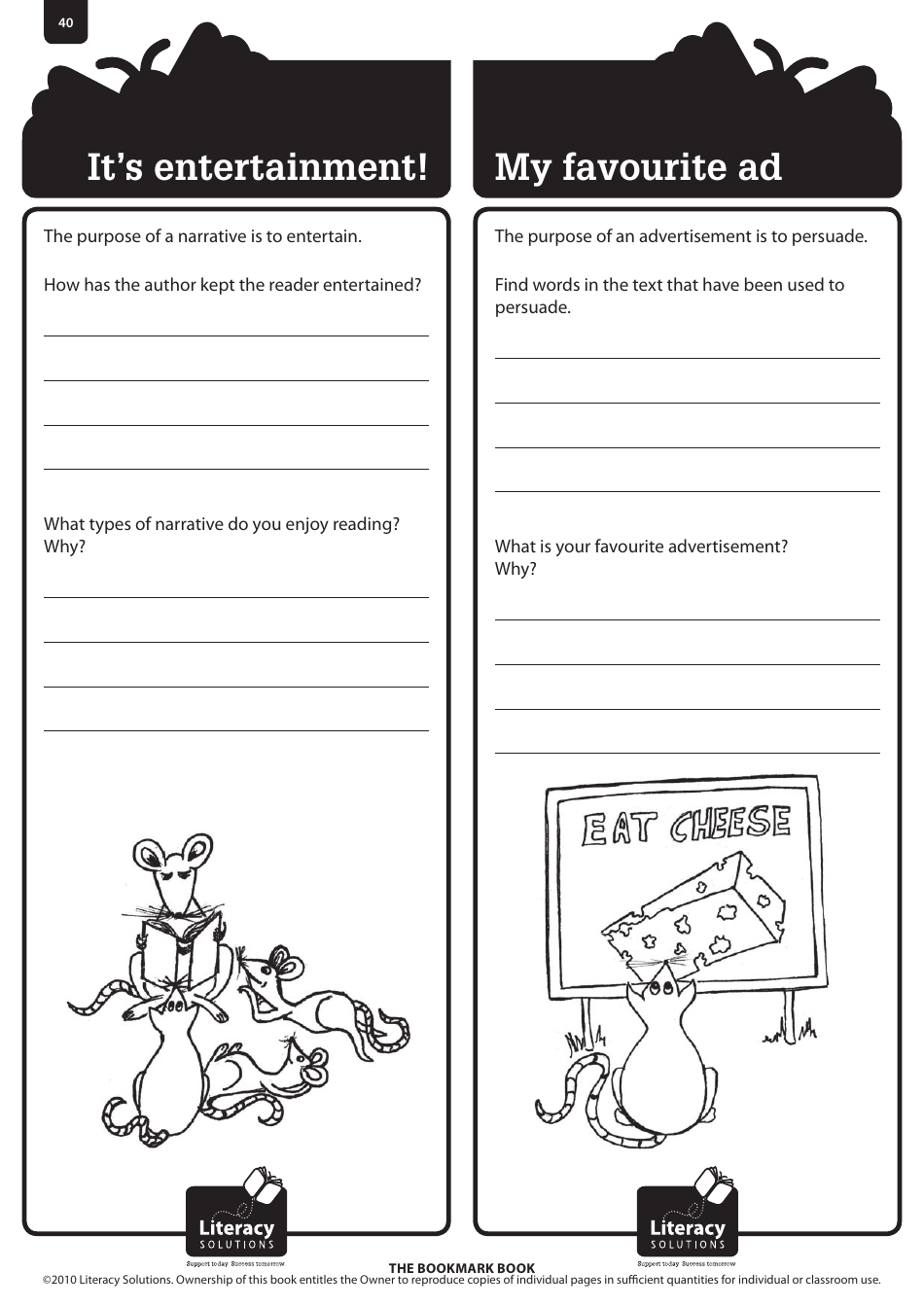 Bookmark Book Templates, Page 40