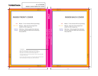 Document preview: 6" X 9" Book Inside Cover Template