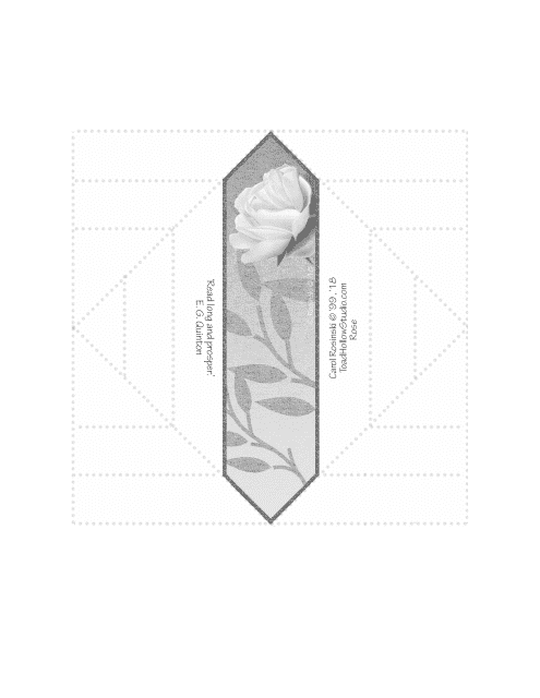 Origami bookmark template image preview