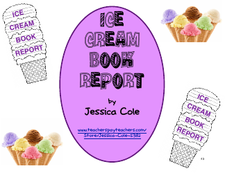 ICE Cream Book Report Template