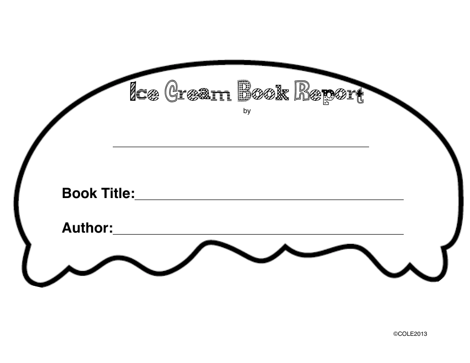 ICE Cream Book Report Template, Page 4