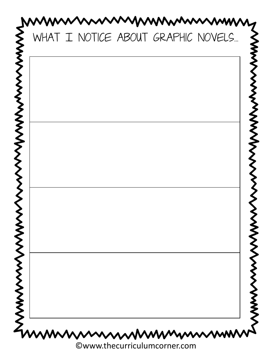 Graphic Novel Classroom Activity Templates, Page 4