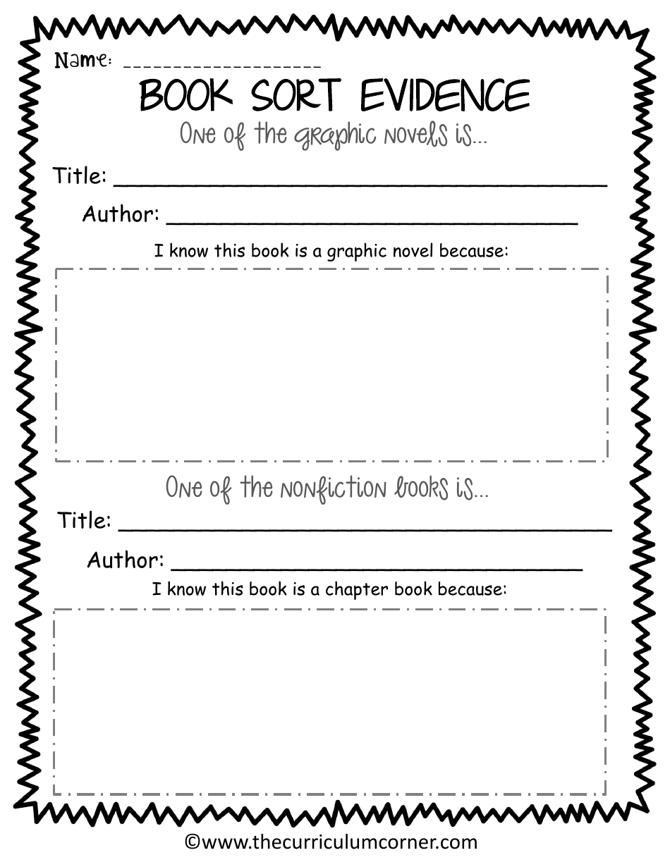 Graphic Novel Classroom Activity Templates, Page 6