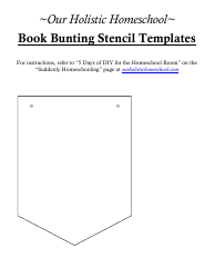 Document preview: Book Bunting Stencil Templates