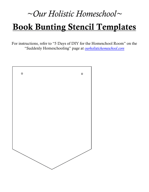 Book Bunting Stencil Templates