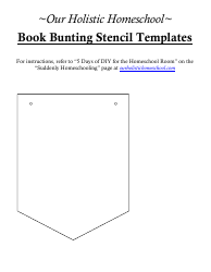 Book Bunting Stencil Templates