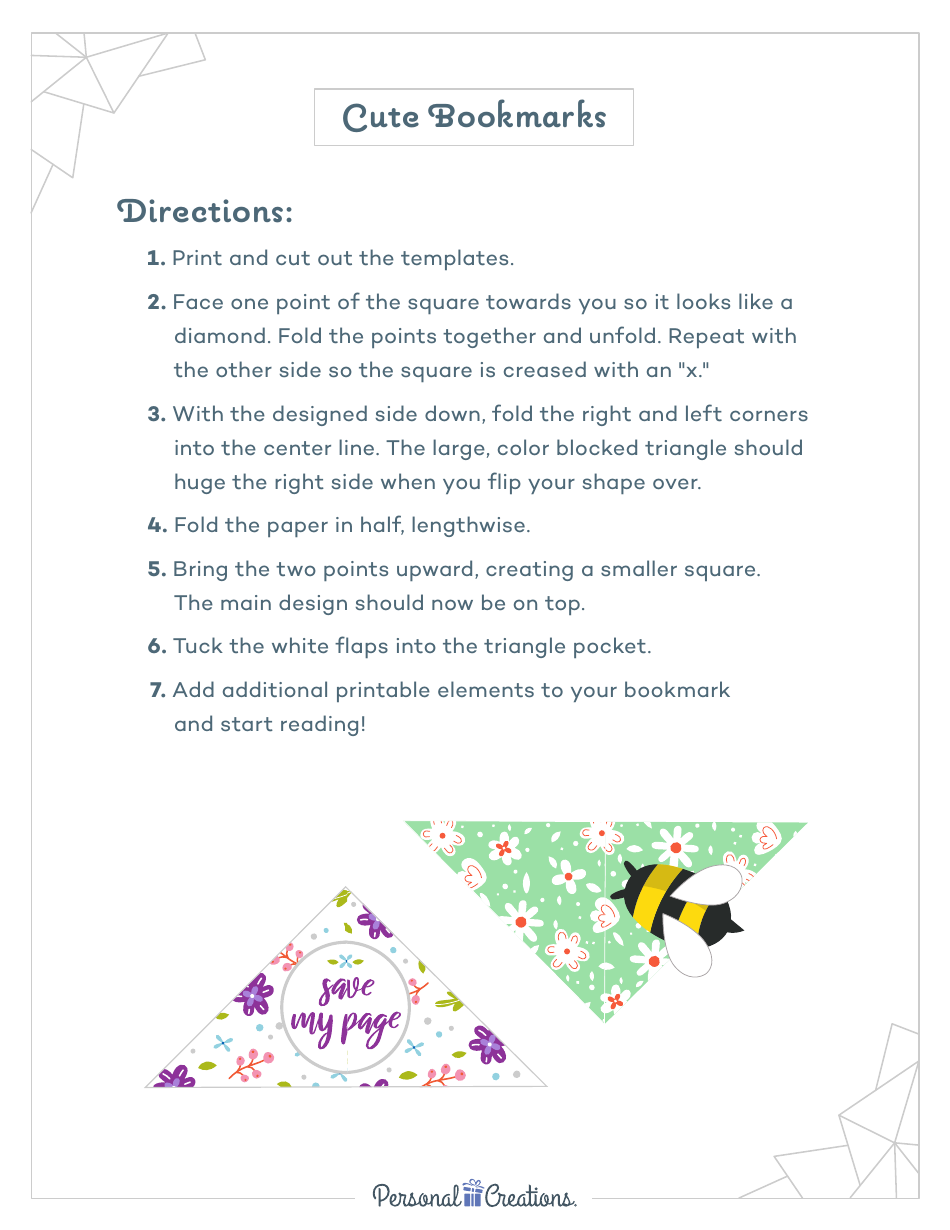 Cute Bookmark Templates Download Printable PDF | Templateroller