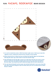 Document preview: Bear Bookmark Template