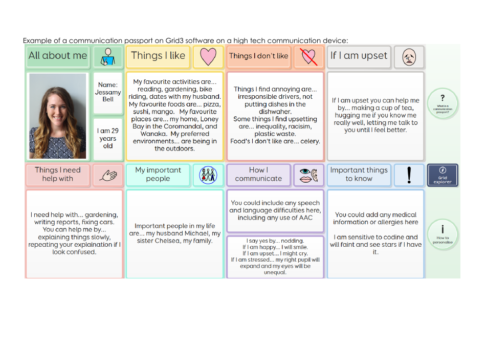 Communication Passport Template, Page 15
