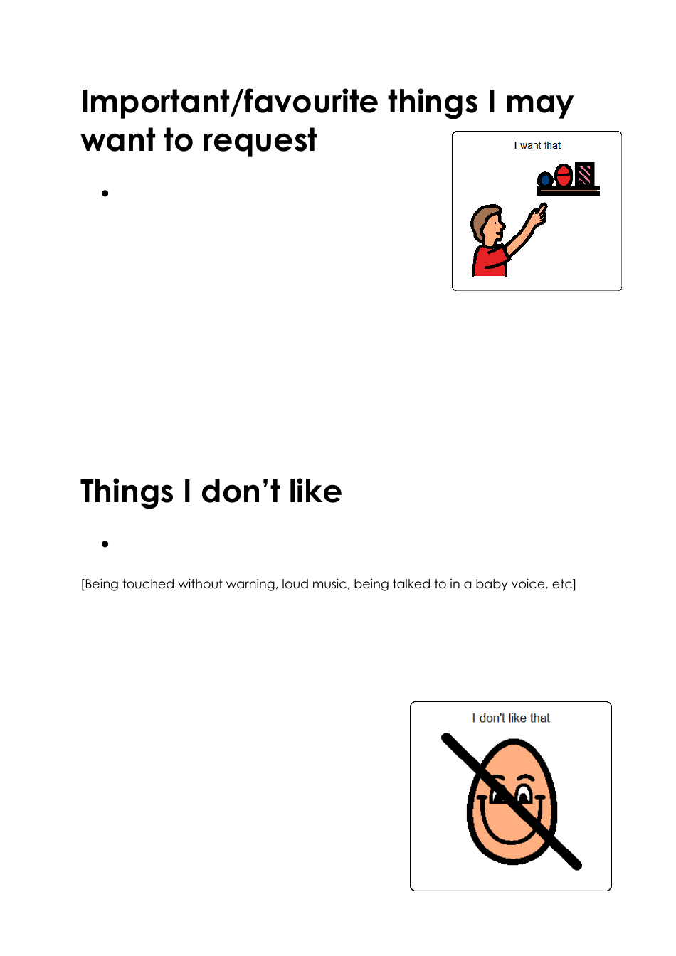 Communication Passport Template, Page 7