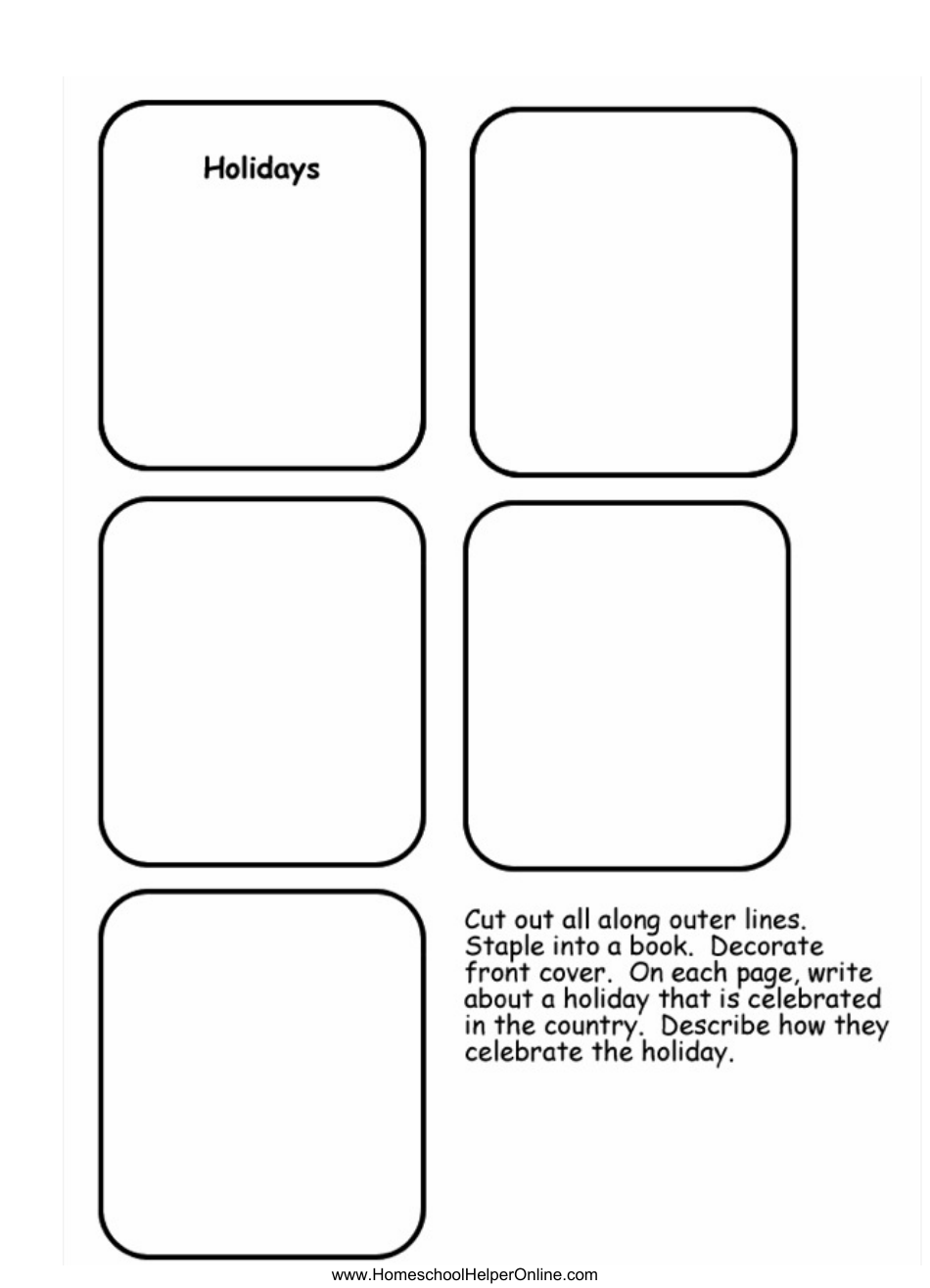 Any Country Lapbook Template, Page 12