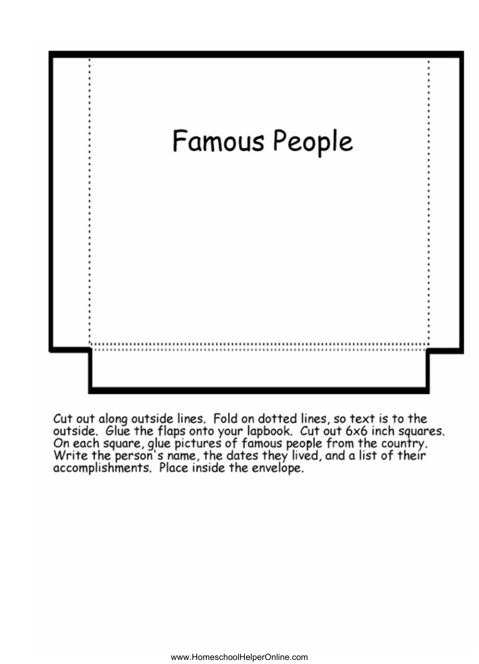 Any Country Lapbook Template, Page 14