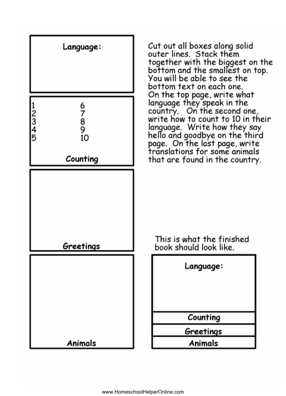 Any Country Lapbook Template, Page 7