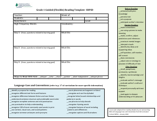 Document preview: Grade 1 Guided (Flexible) Reading Template