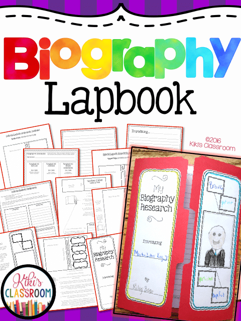 Biography Lapbook Template Preview