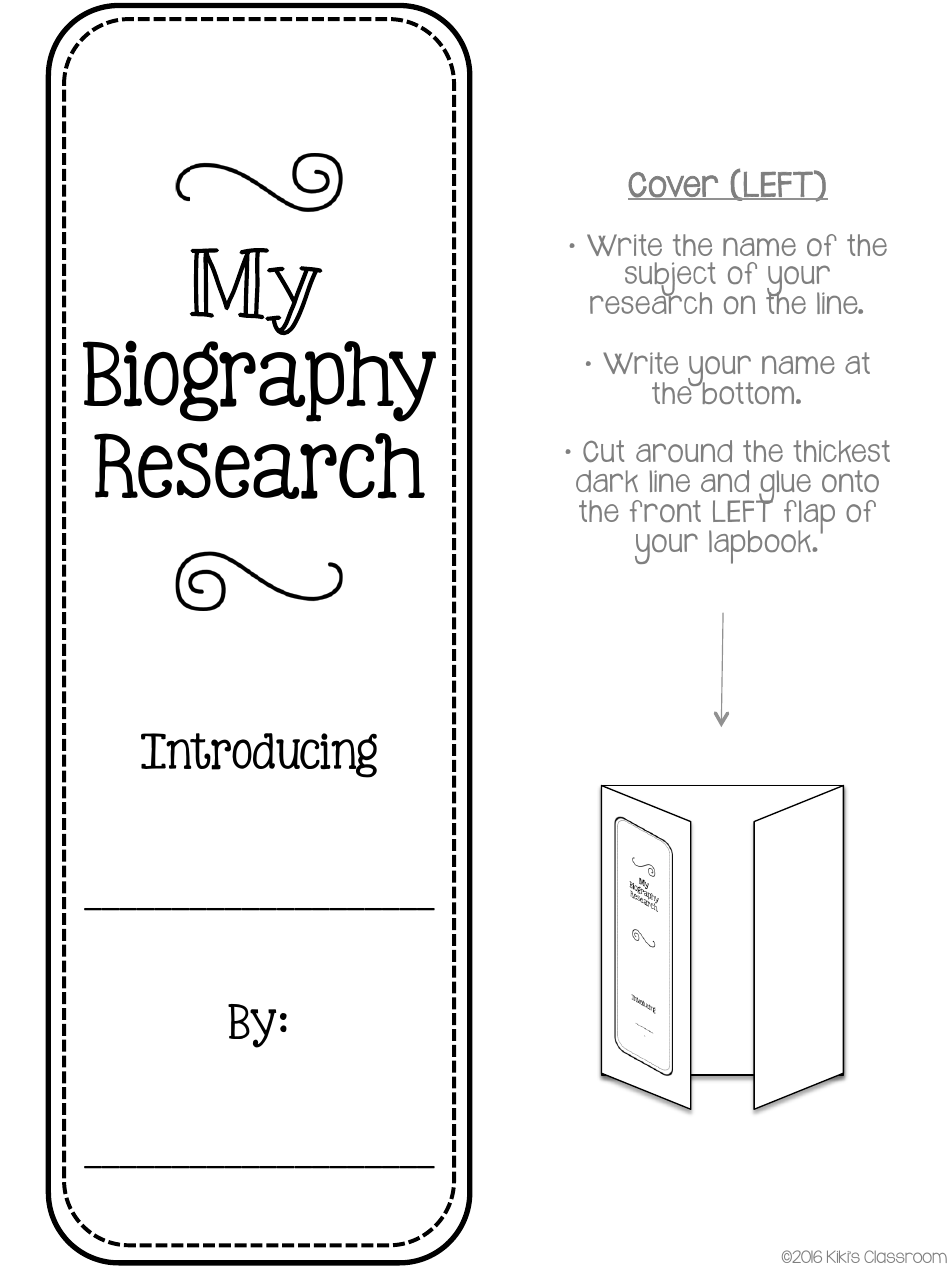 Biography Lapbook Template, Page 5