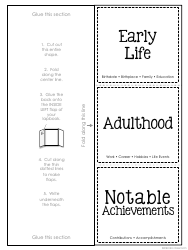 Biography Lapbook Template, Page 7