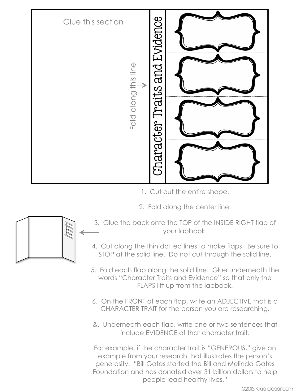 Biography Lapbook Template, Page 8