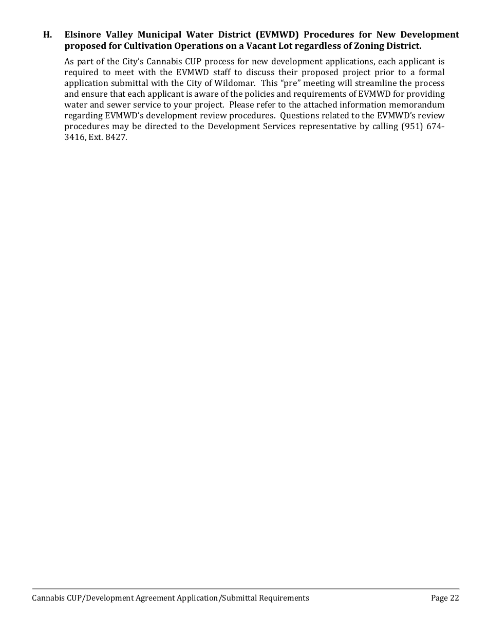 Cannabis Conditional Use Permit (Cup)  Development Agreement (DA) Application - City of Wildomar, California, Page 25