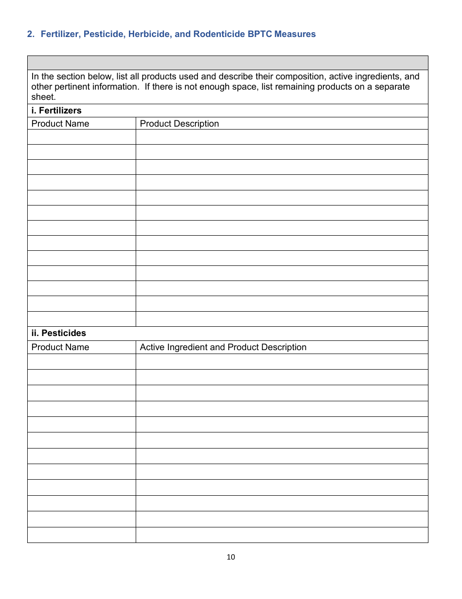 Central Coast Regional Water Quality Control Board Site Management Plan - Cannabis Regulatory Program - California, Page 10
