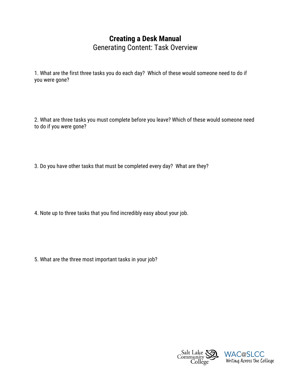 Desk Manual Template, Page 3