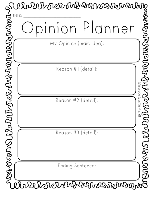 Opinion Planner Template Preview