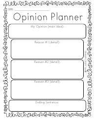 Opinion Planner Template