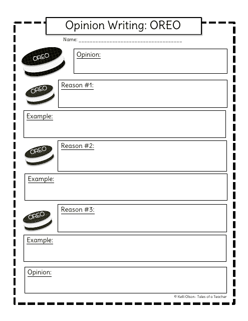 Oreo Opinion Writing Sheet template preview - Templateroller.com