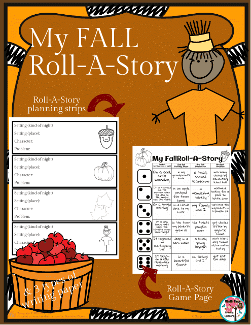 Fall Roll-A-story Template