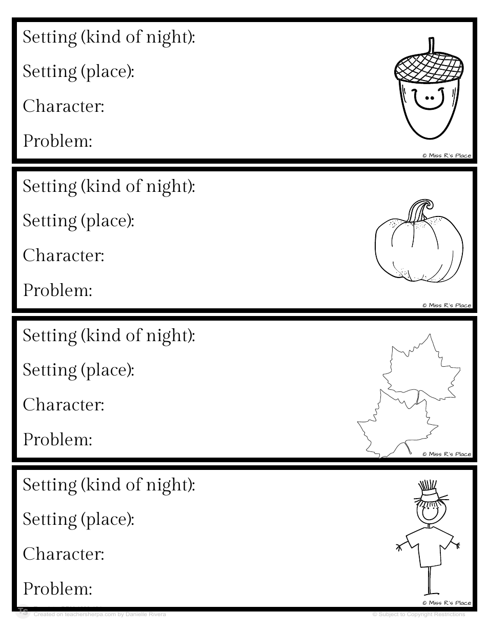 Fall Roll-A-story Template, Page 3