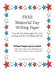 Document preview: Memorial Day Writing Paper Template