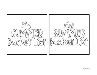Summer Bucket List Templates, Page 7