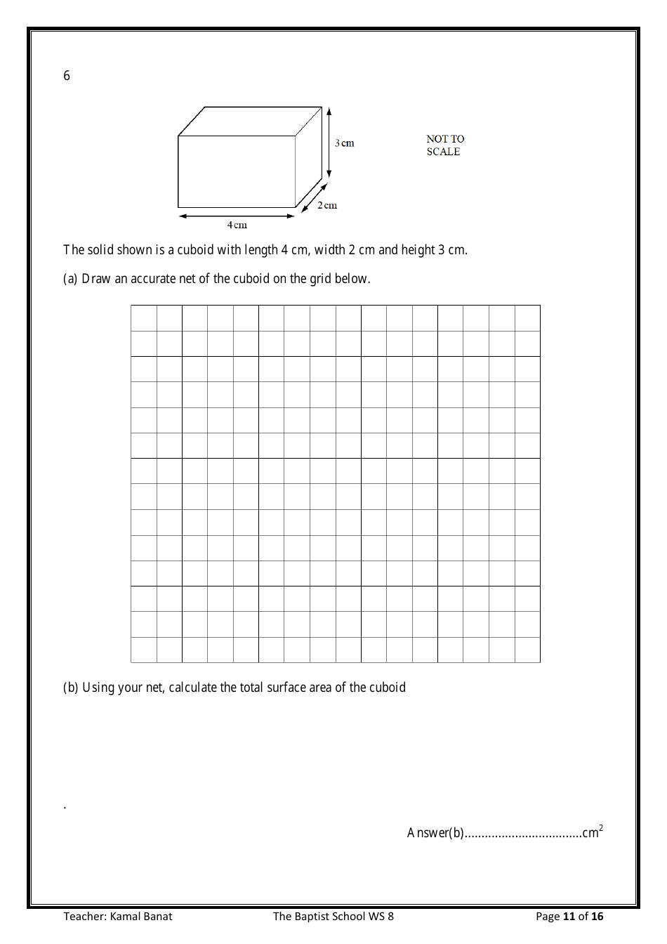 8th Grade Math Worksheet - 3d Shapes, Page 11
