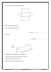 8th Grade Math Worksheet - 3d Shapes, Page 12