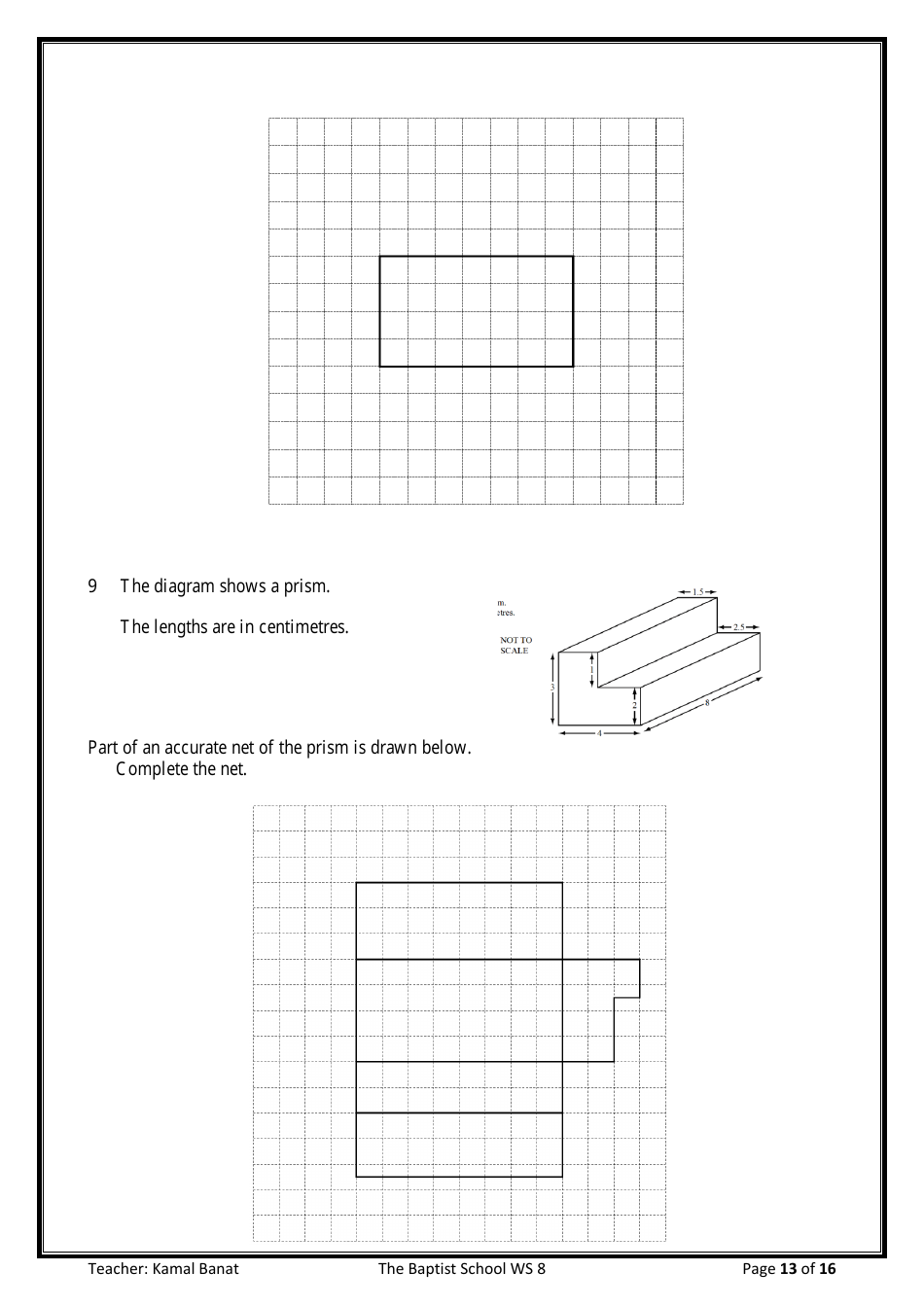 8th Grade Math Worksheet - 3d Shapes, Page 13