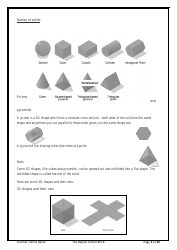 8th Grade Math Worksheet - 3d Shapes, Page 2