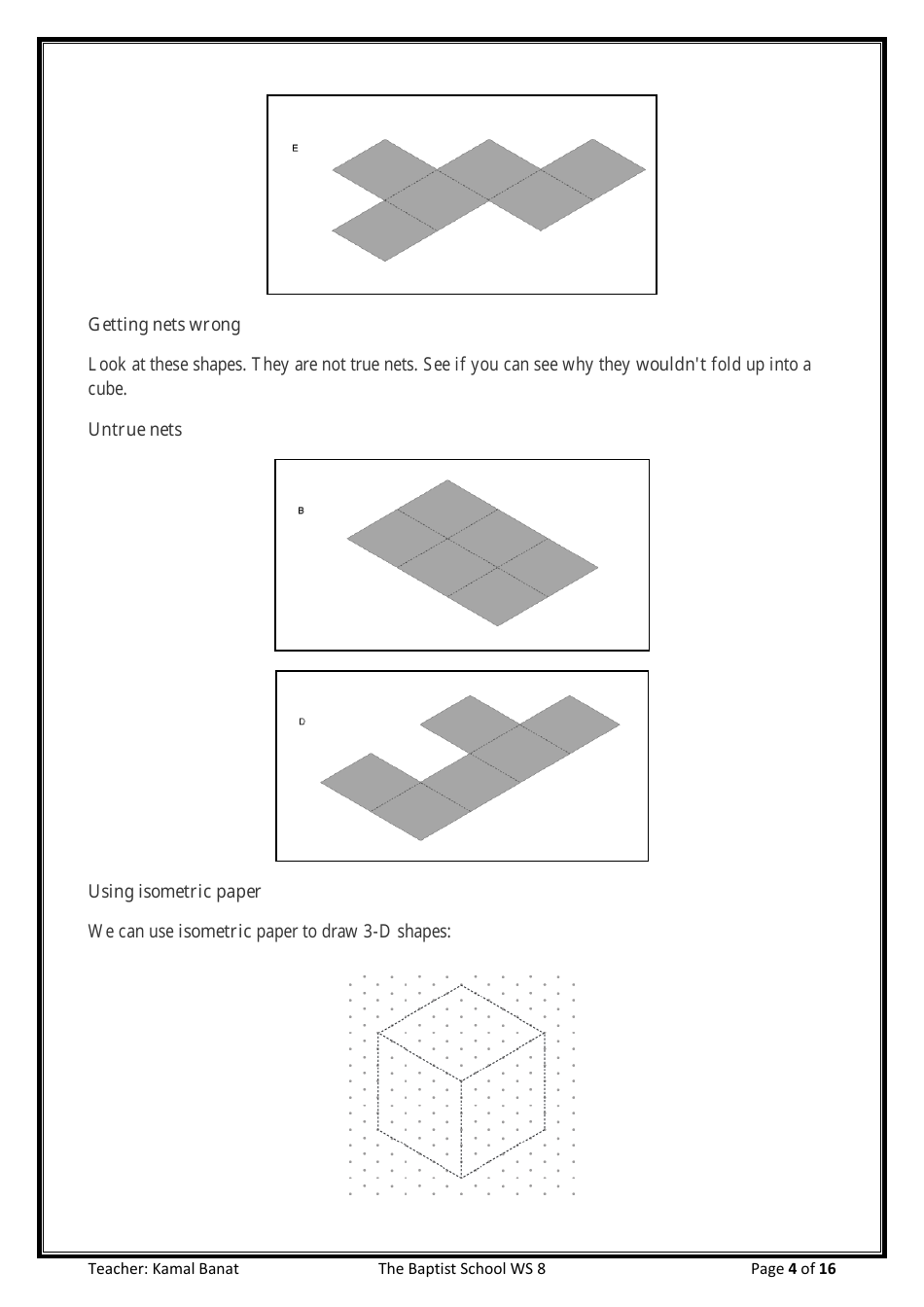 8th Grade Math Worksheet - 3d Shapes, Page 4