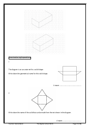 8th Grade Math Worksheet - 3d Shapes, Page 7