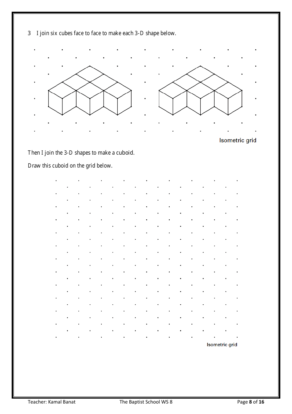 8th Grade Math Worksheet - 3d Shapes, Page 8