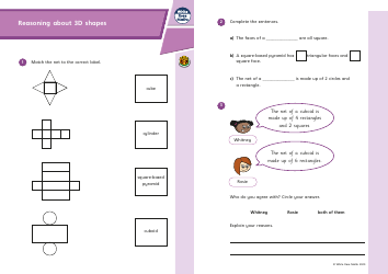 Document preview: 3d Shapes Worksheet