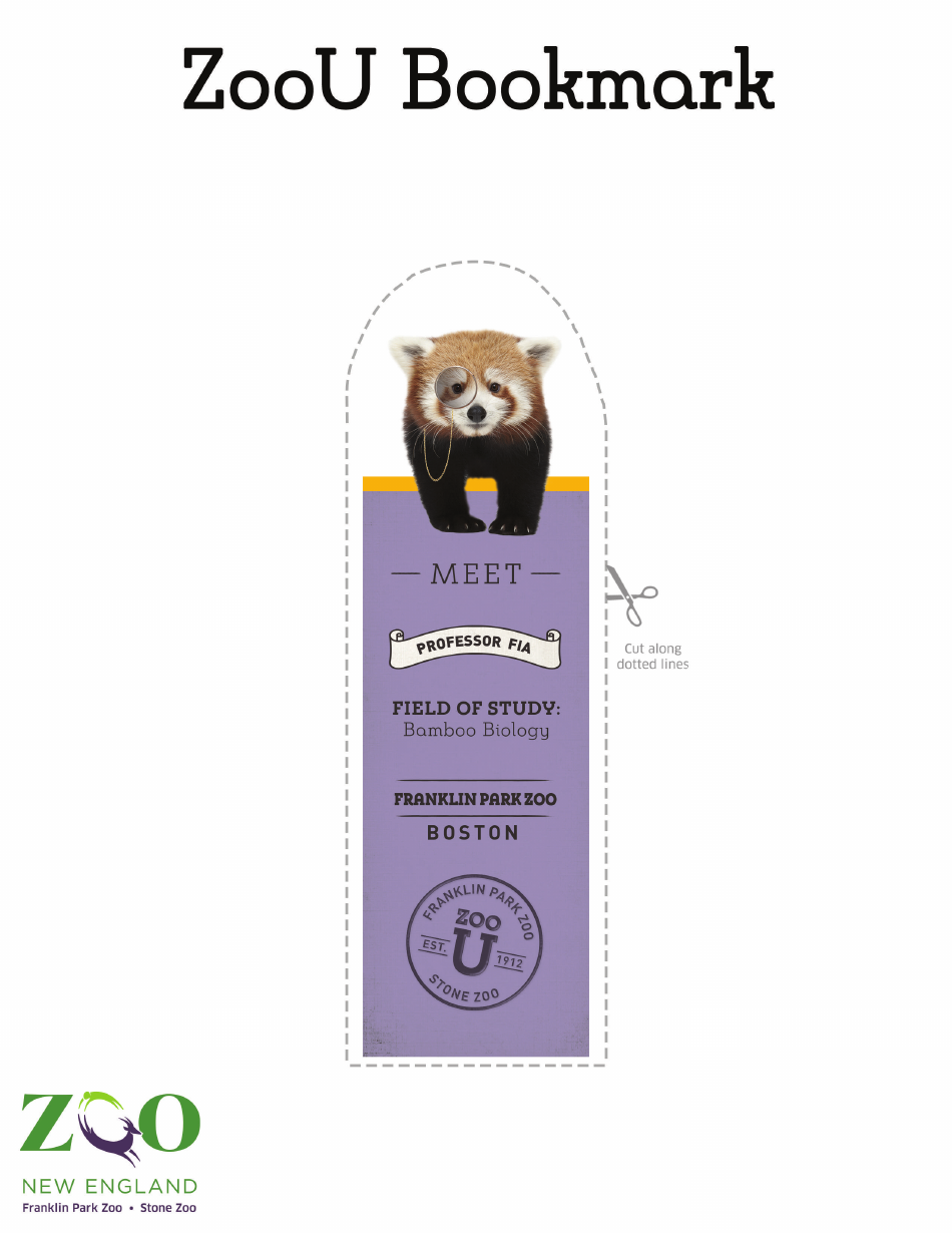 Red Panda Bookmark Templates - Zoou
