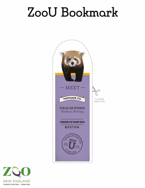 Red Panda Bookmark Templates - Zoou