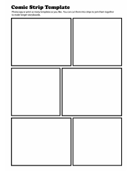 Document preview: Comic Strip Template - Black and White
