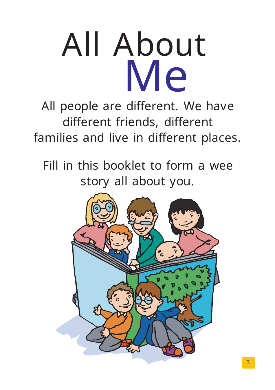 All About Me Activity Book, Page 3