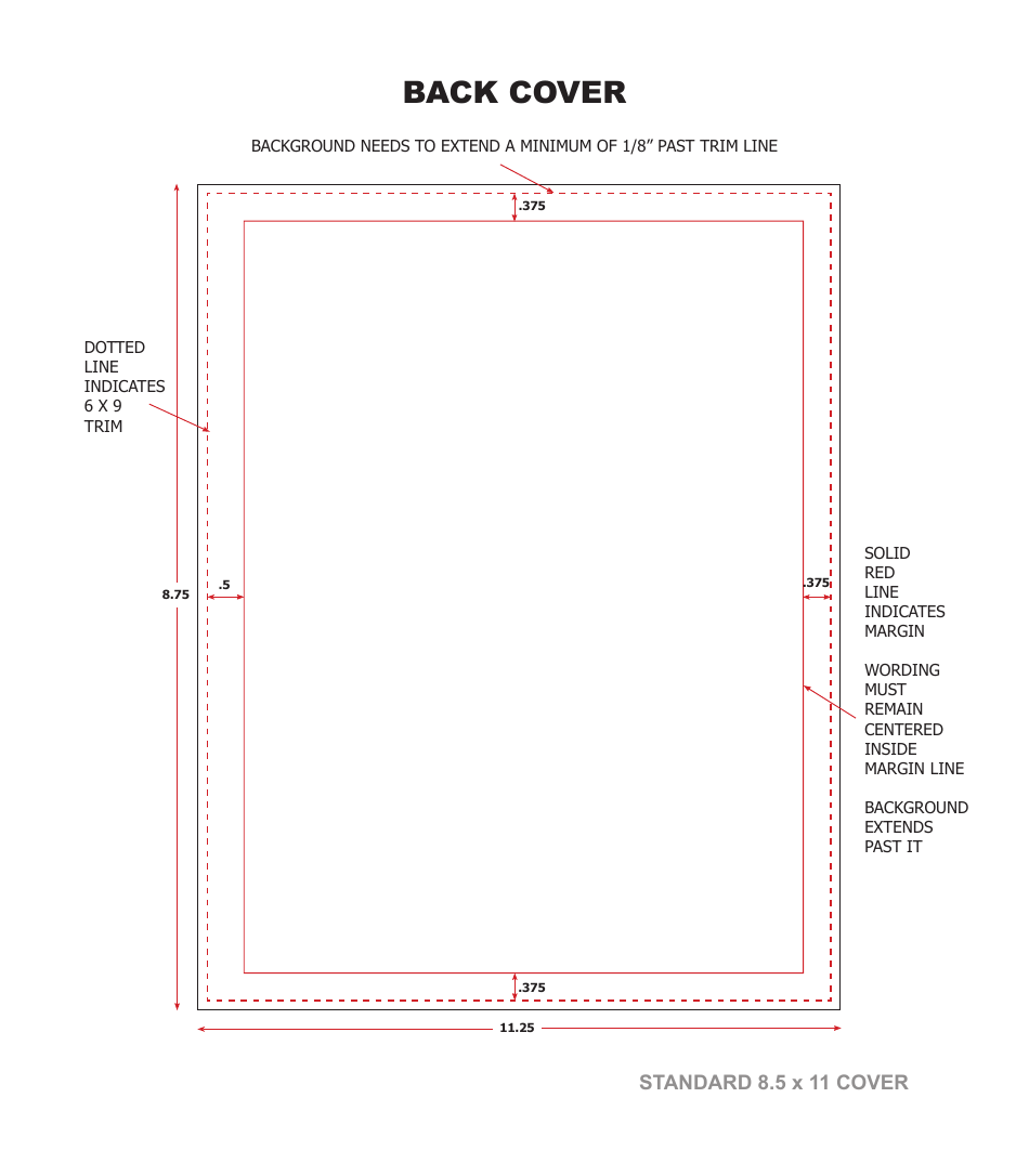 8.5 X 11 Book Cover Template