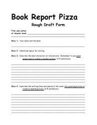 Book Report Pizza Draft Form