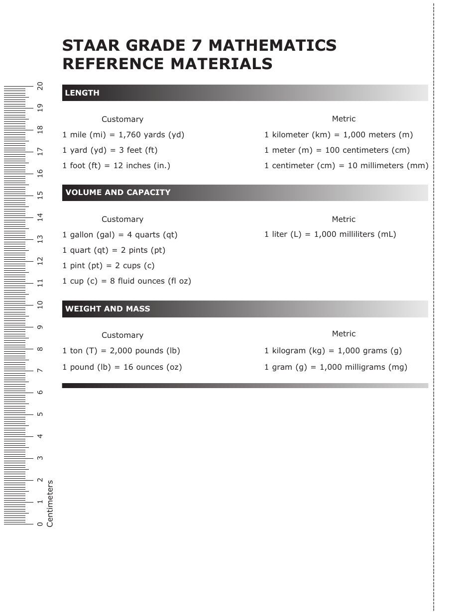 May 2021 Staar Grade 7 Mathematics Reference Materials - Texas, Page 4