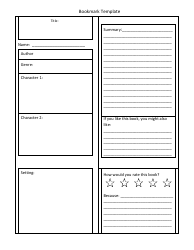 Bookmark Book Report Template, Page 3